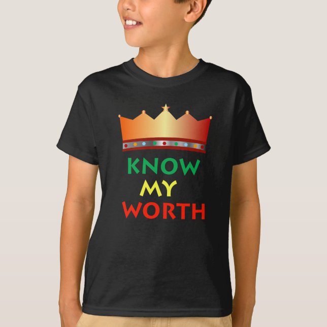 Know My Worth barn t-shirt (Framsida)