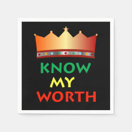 Know My Worth napkins Pappersservett