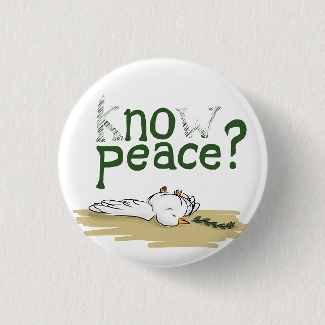 Know Peace Civil Rights Activist Button Knapp (Framsida)