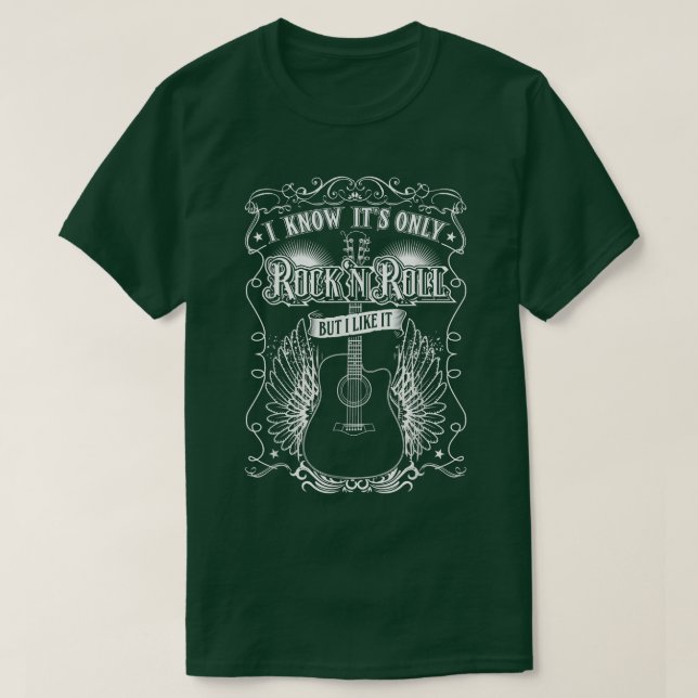 Know Rock and roll, men jag gillar den.. T Shirt (Design framsida)