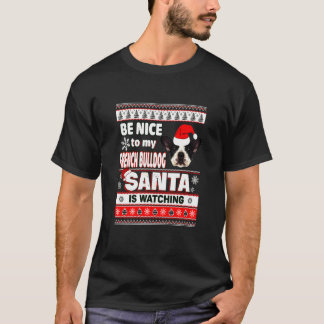 Know Santa Fransk Bulldog T Shirt