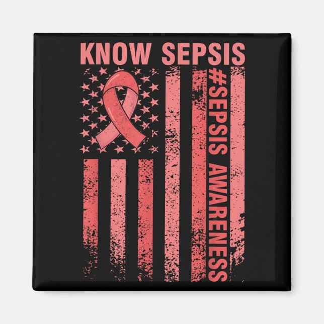 Know Sepsis Awareness Month in September Vi Bära R Magnet (Framsidan)