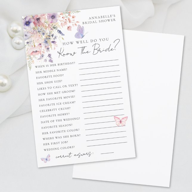 Know the Bride Butterfly Wildbloms Möhippa (Know The Bride Butterfly Wildflower Bridal Shower)