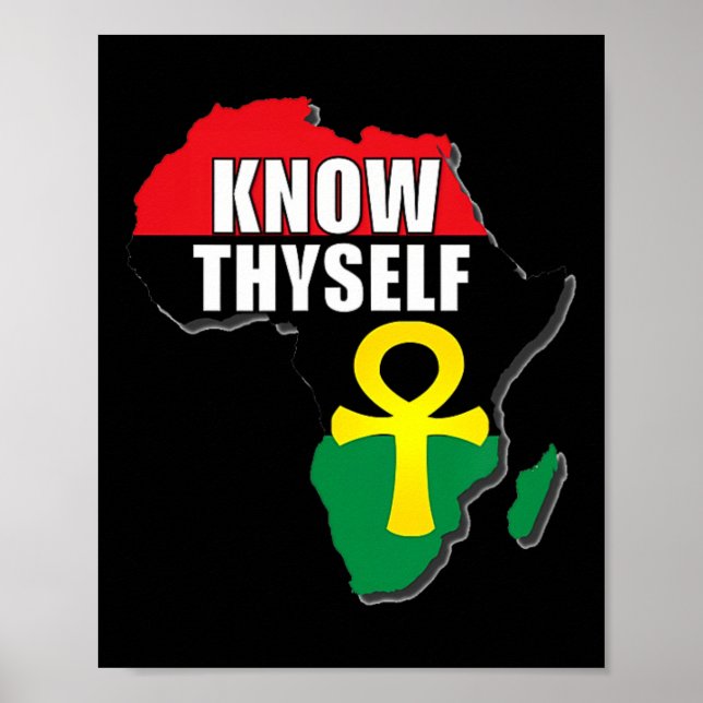 Know Thyself African Black History Month Ankh Egyp Poster (Framsidan)
