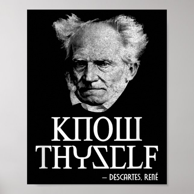 Know Thyself Socrates Descartes Schopenhauer Philo Poster (Framsidan)