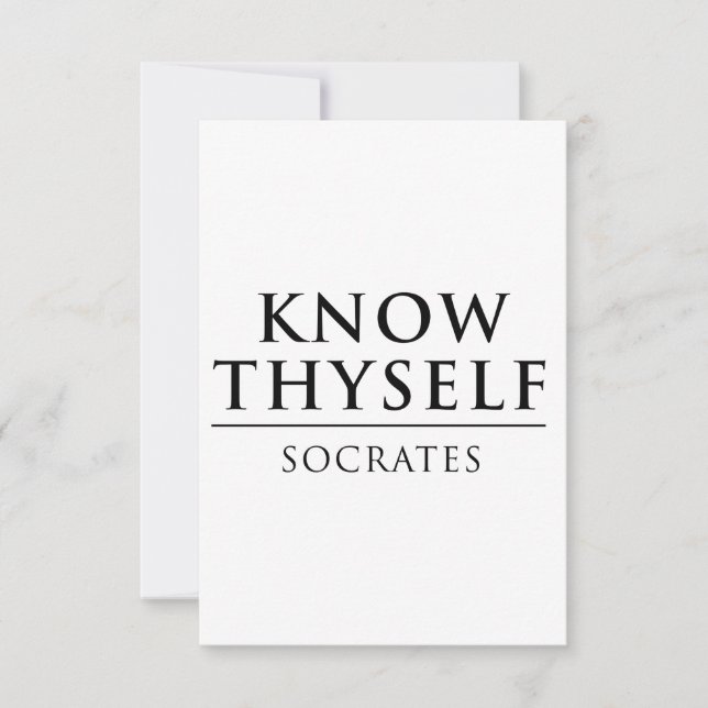 Know Thyself - Sokrates (Framsida)