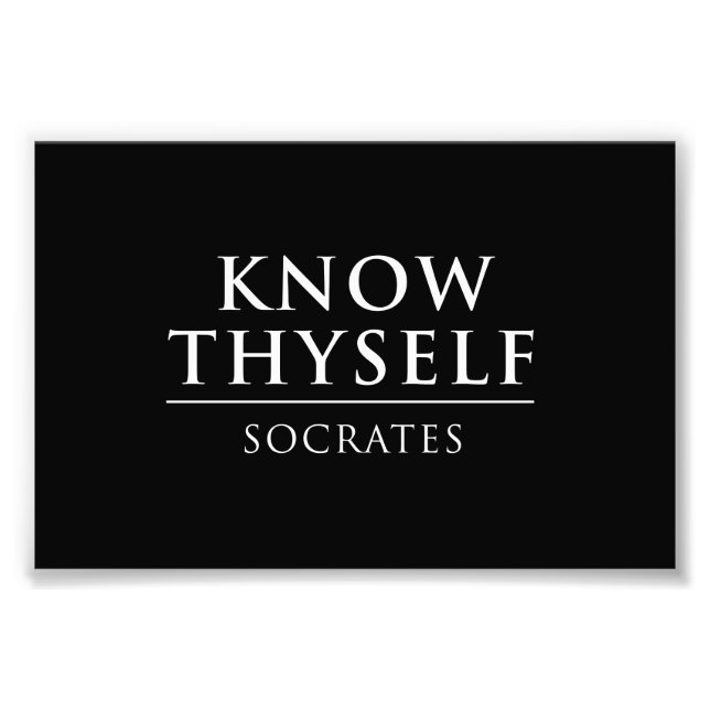 Know Thyself - Sokrates Fototryck (Framsidan)