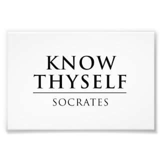 Know Thyself - Sokrates Fototryck