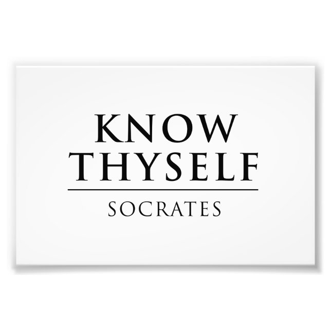 Know Thyself - Sokrates Fototryck (Framsidan)