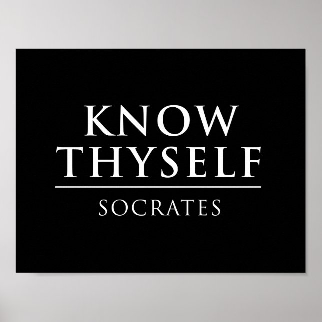 Know Thyself - Sokrates Poster (Framsidan)
