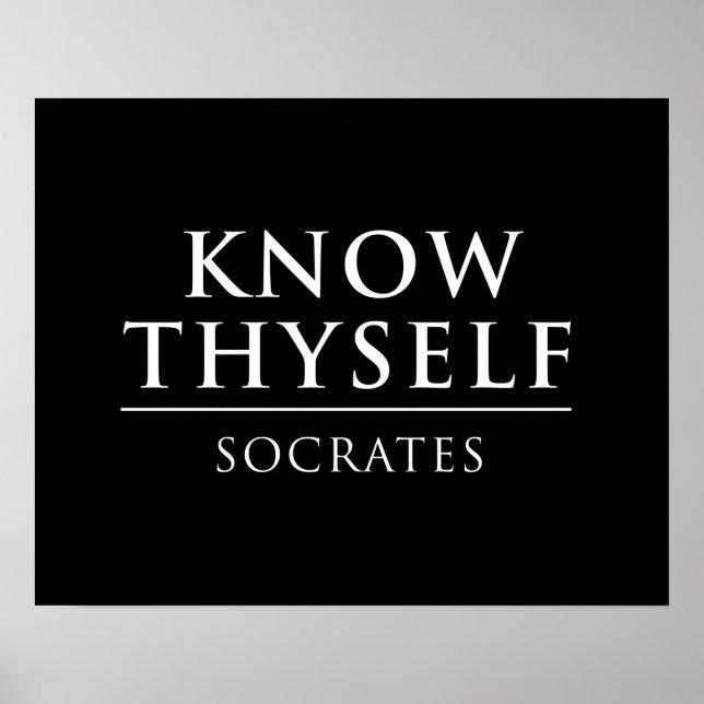 Know Thyself - Sokrates Poster (Framsidan)
