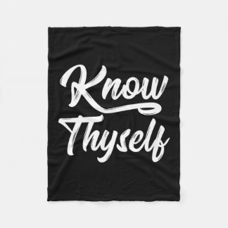 Know Thyself T Shirt Ancient som säger Fleecefilt