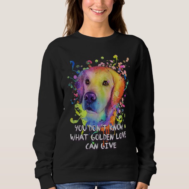 Know What Golden Love Can Give Rescue Dog Golden R T Shirt (Framsida)