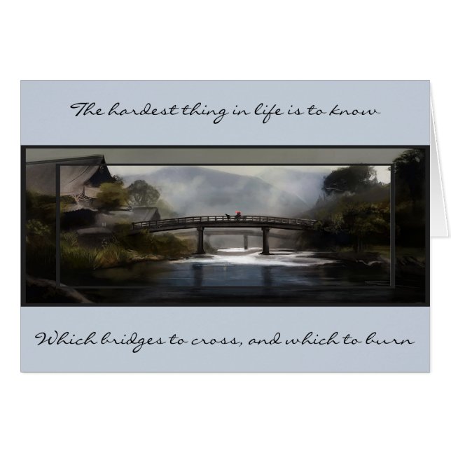 Know which Bridge Hälsningskort (Framsidan Horizontal)