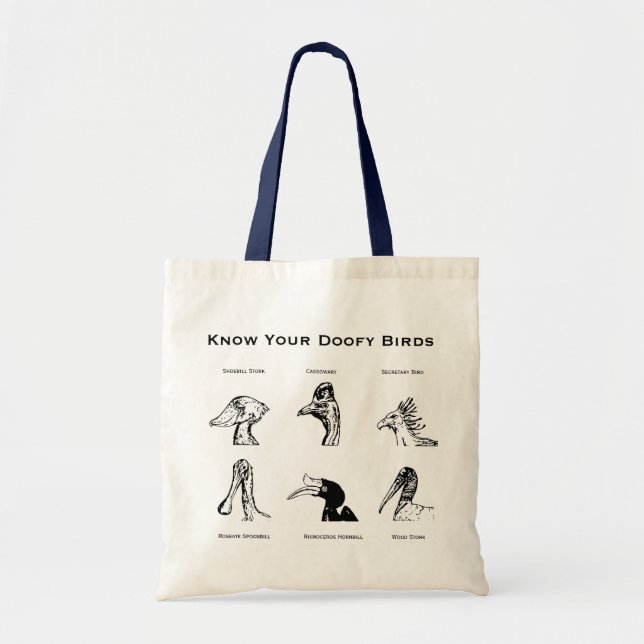 Know your Doofy Birds Tote Bag Tygkasse (Framsidan)