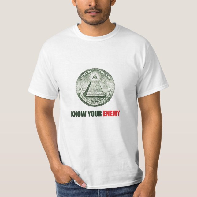Know Your Enemy Illuminati T-shirt (Framsida)