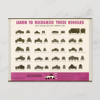Know Your Fordon Armored Cars Vykort