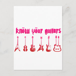 Know your Guitar - Emo Alternative Grunge Sten Vykort
