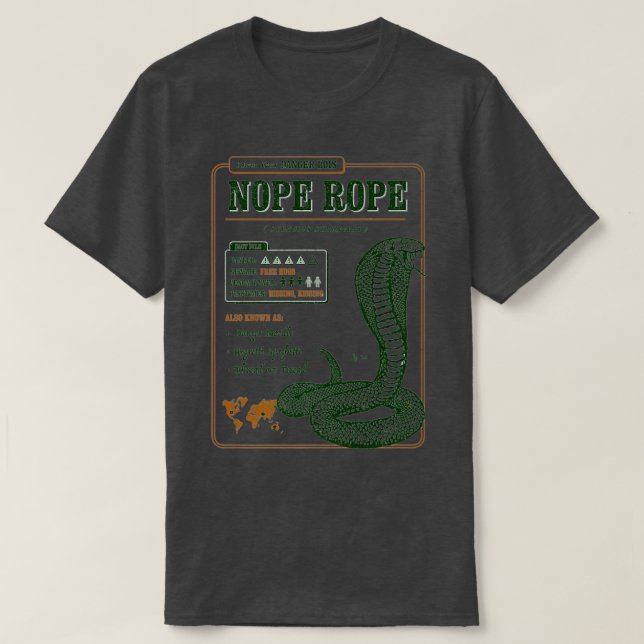 Know Your Nope Rope AKA Snake Funny Snake  T Shirt (Design framsida)