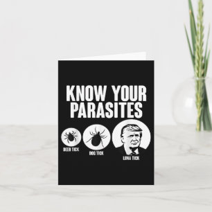 Know your Parasites Hjort Tick Hund Tick Funny Don Kort