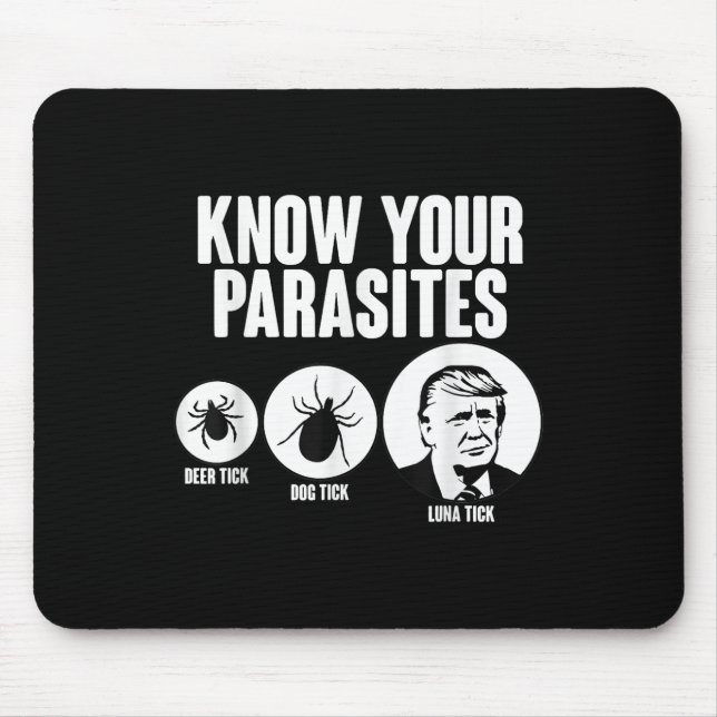 Know your Parasites Hjort Tick Hund Tick Funny Don Musmatta (Framsidan)