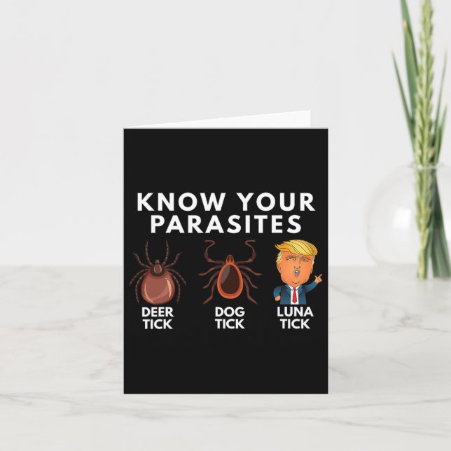 Know Your Parasites Hjort Tick Hund Tick Luna Tick Kort (Framsida)