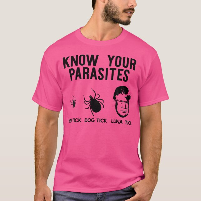 Know Your Parasites Hjort Tick Hund Tick Luna Tick T Shirt (Framsida)