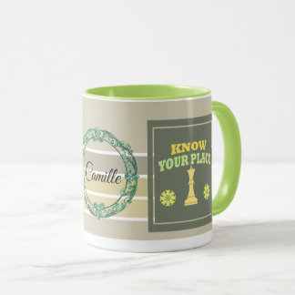 Know Your Place – Personalized Floral Affirmation Mugg
