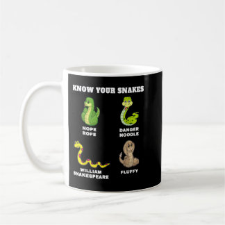 Know Your Snakes Funny Namn Danger Noodle Nope Ro Kaffemugg