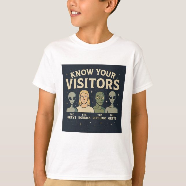 "Know Your Visitors" Boys T-Shirt (Framsida)
