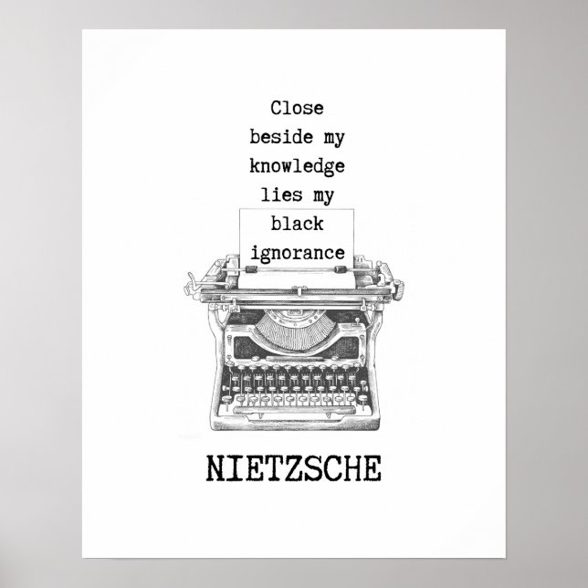 Knowledge and Ignorance filosophy Cites Nietzsche Poster (Framsidan)