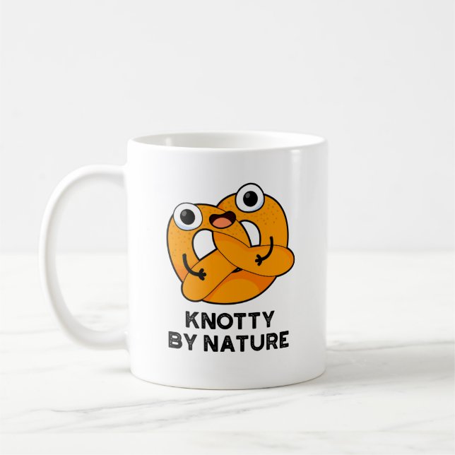 Knowledge By Nature Funny Pretzel Pun Kaffemugg (Vänster)