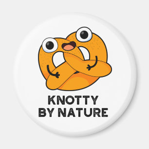 Knowledge By Nature Funny Pretzel Pun Magnet