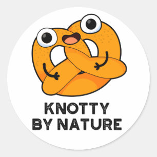 Knowledge By Nature Funny Pretzel Pun Runt Klistermärke