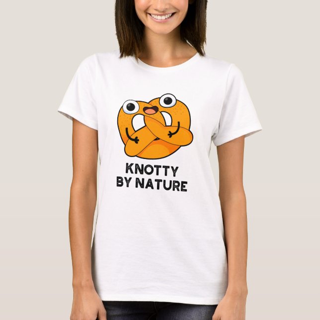 Knowledge By Nature Funny Pretzel Pun T Shirt (Framsida)