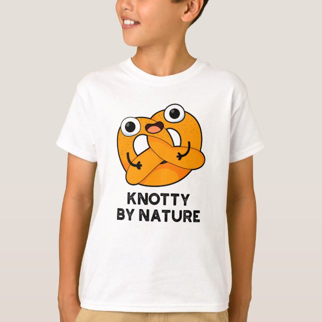 Knowledge By Nature Funny Pretzel Pun T Shirt (Framsida)