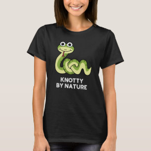 Knowledge By Nature Funny Snake Pun Mörk BG T Shirt