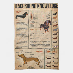 Knowledge Dachshund Wiener Hund Kökshandduk