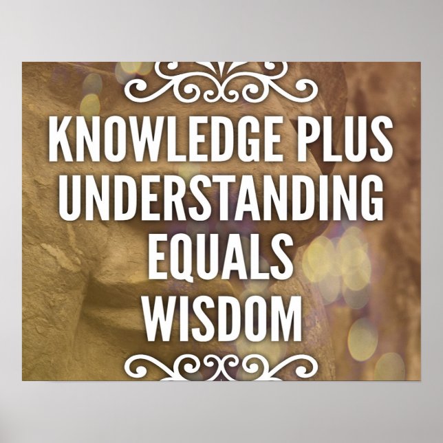 Knowledge Plus Understanding Wisdom Poster (Framsidan)