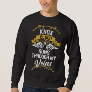 Knox Blood Springa genom mina vener Lång Ärmad Tröja
