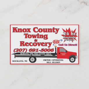 Knox County som bogserar AAA Visitkort