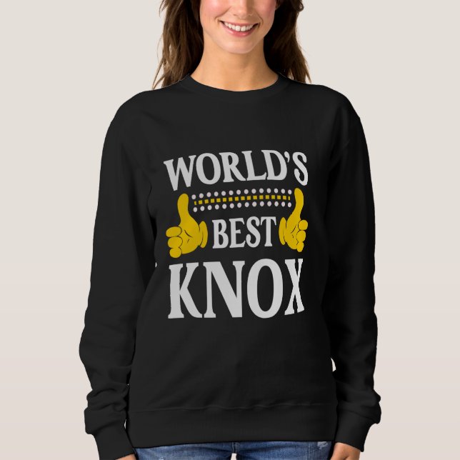 Knox Surname Funny Team Family Efternamn World's B T Shirt (Framsida)