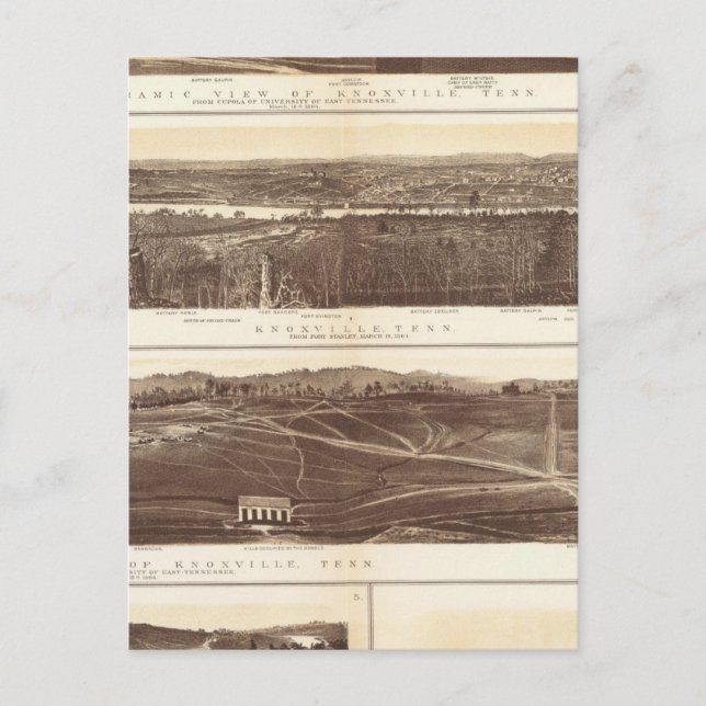 Knoxville, Chattanooga Vykort (Framsida)