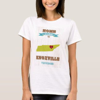 Knoxville hem- Tennessee karta - är var Tee Shirt