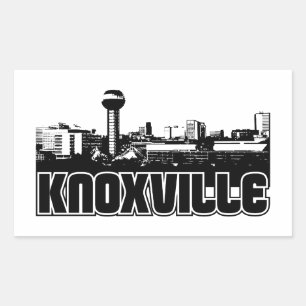 Knoxville Skyline Rektangulärt Klistermärke