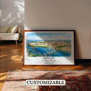 Knoxville Tennessee Affisch, Akvarell, Anpassad Poster