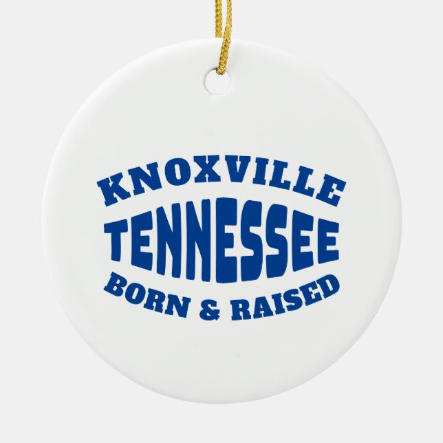Knoxville Tennessee Born och Razed Julgransprydnad Keramik (Framsidan)
