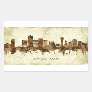 Knoxville Tennessee Cityscape Rektangulärt Klistermärke