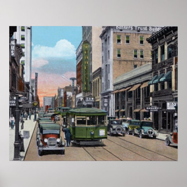 Knoxville Tennessee Gay Street Poster (Framsidan)