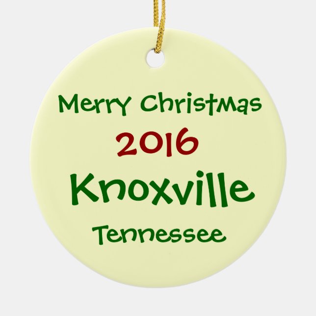 Knoxville Tennessee JULPRYDNAD 2016 Julgransprydnad Keramik (Framsidan)